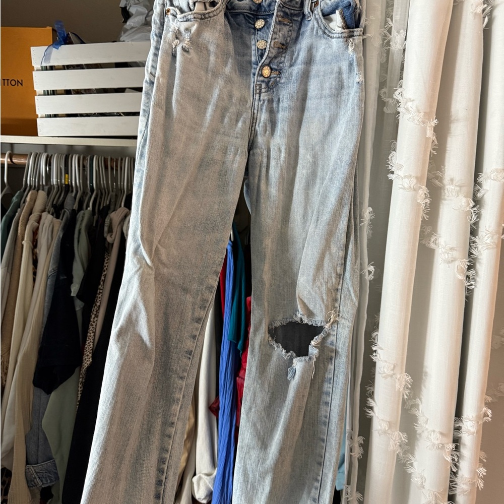 Classic Light Blue Women's Straight Leg Jeans